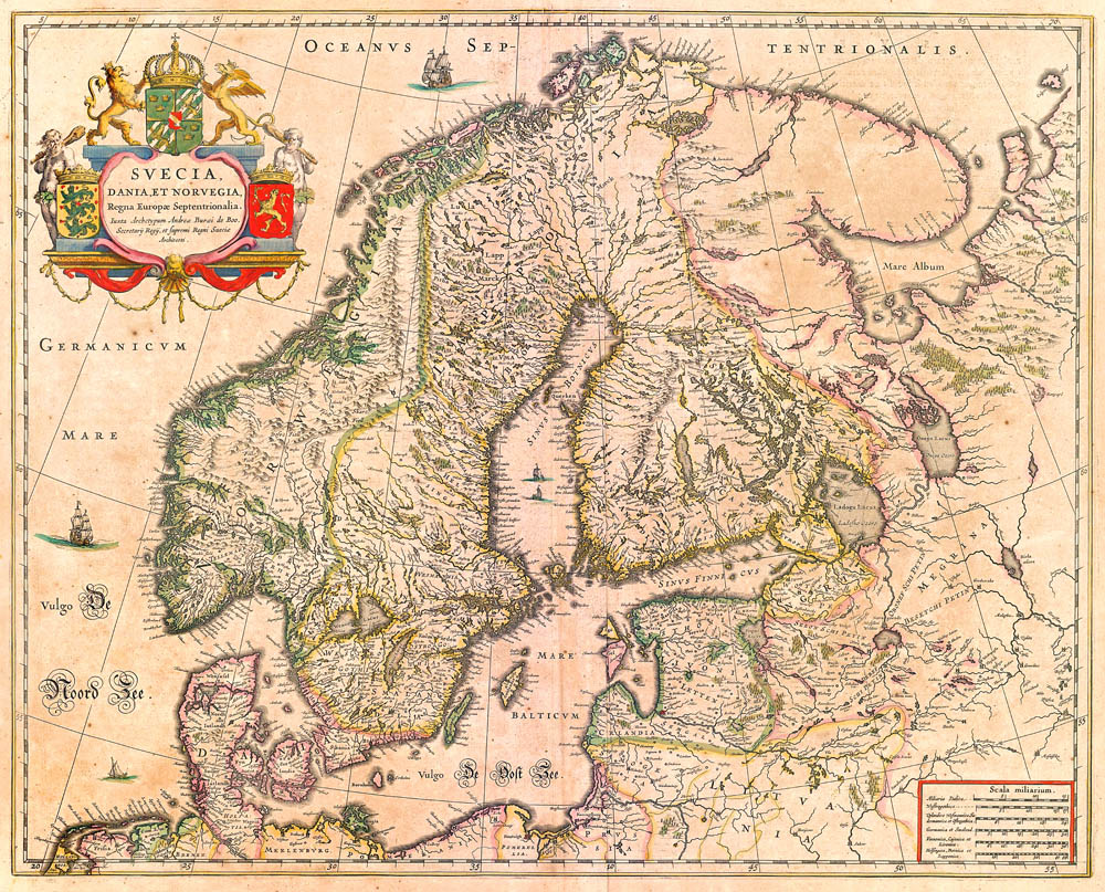 Scandinavie 1645 Blaeu